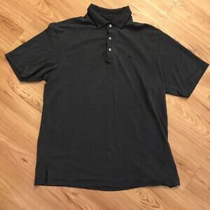 Tommy Bahama Black Striped Size M Modal Polo
